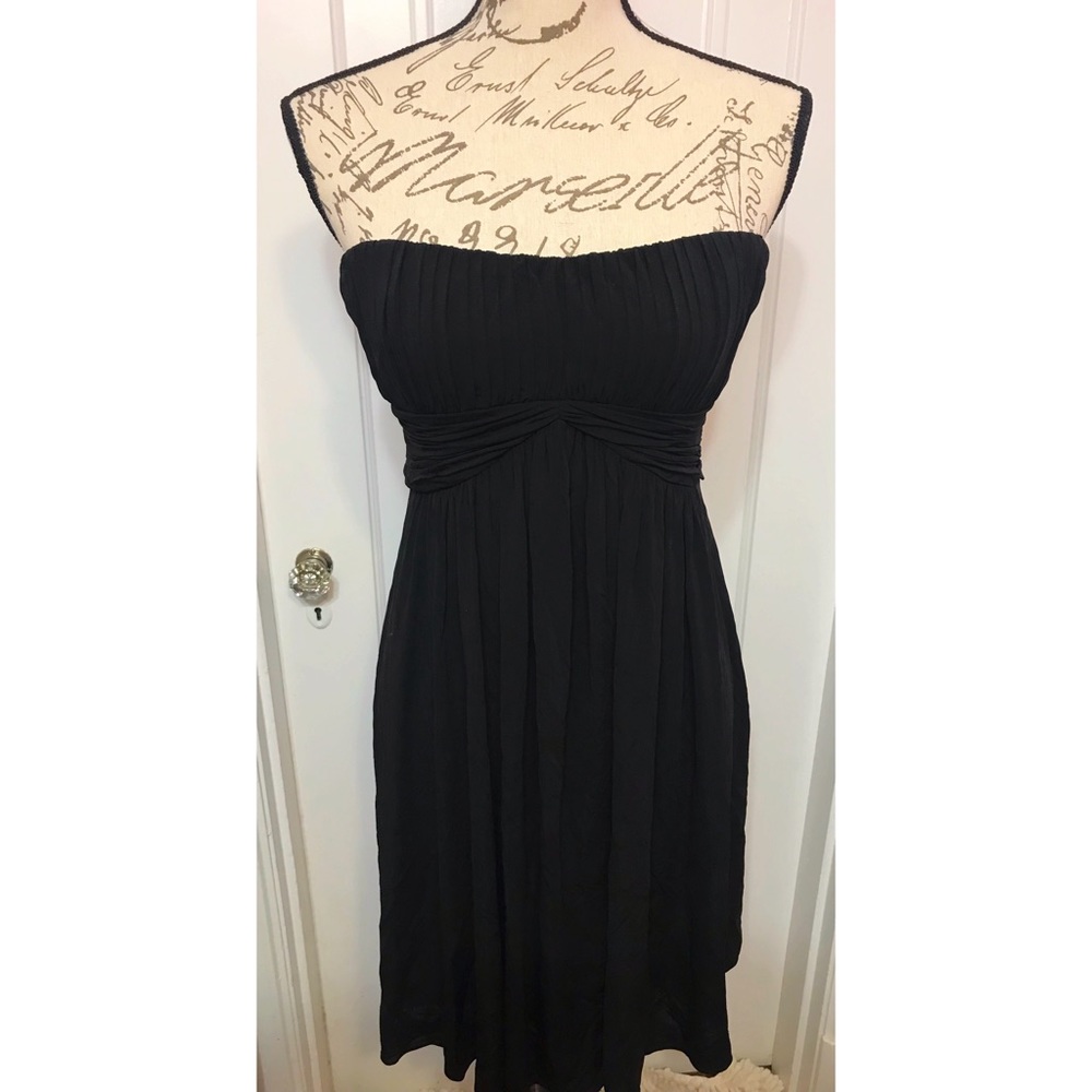 Black Strapless Cocktail Dress